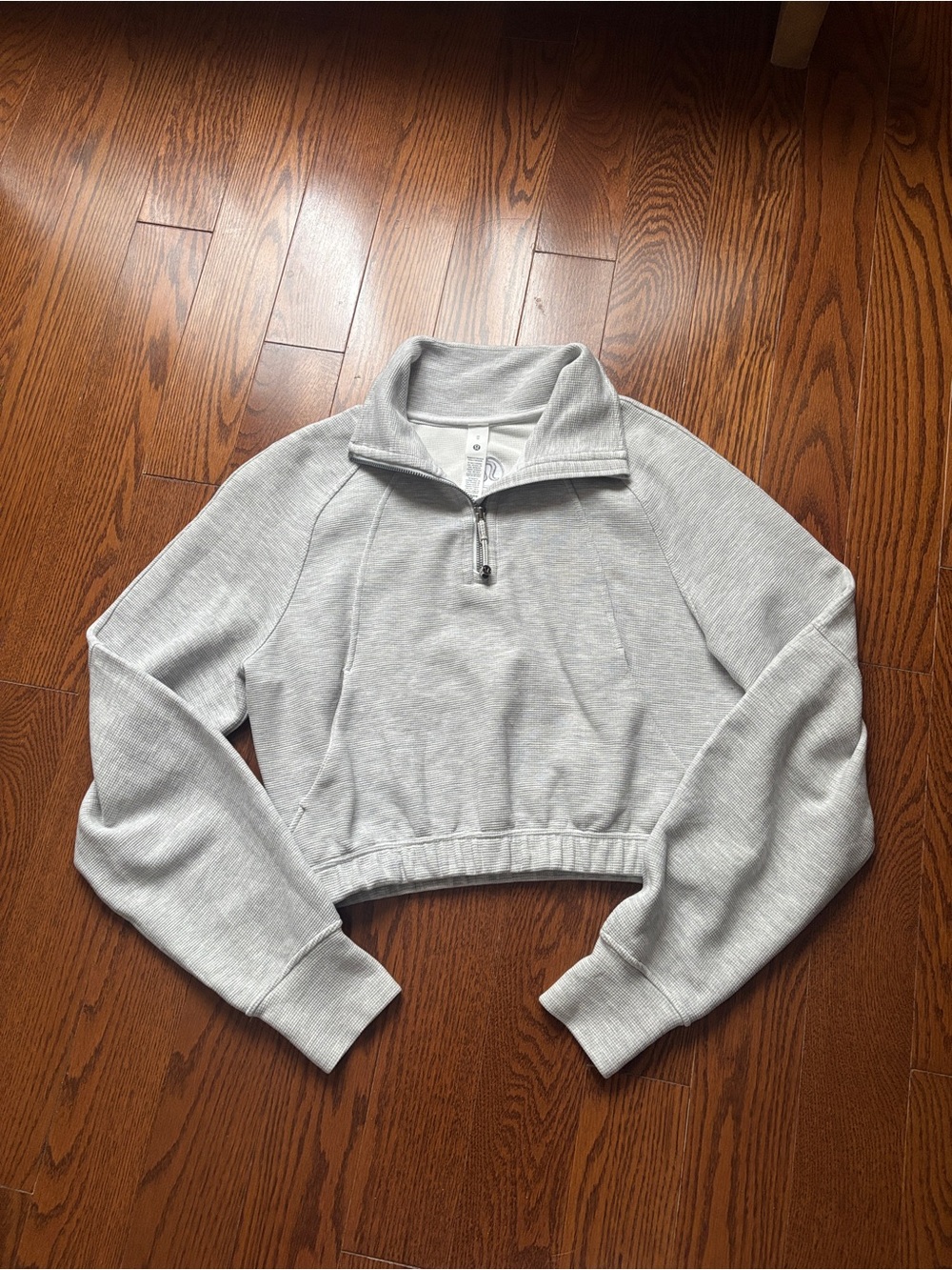 Lululemon Greg cropped waffle quarter zip